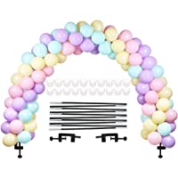 LANGXUN Kit de Arco de Globo Negro- Kit de Arco de Arco semicircular de Globo 2 Clips Ajustables para Diferentes tamaños…